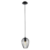 Eglo Lighting Indoor Pendants Newton Cage Black Pendant Light 1Lt Lights-For-You 49477 9002759494773